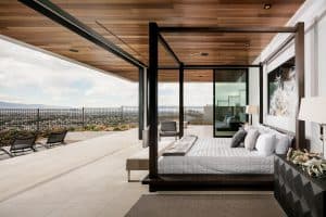 Spacious Modern Master Bedroom with a Stunning View